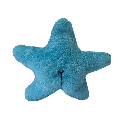 sparkling small ice blue star plushie