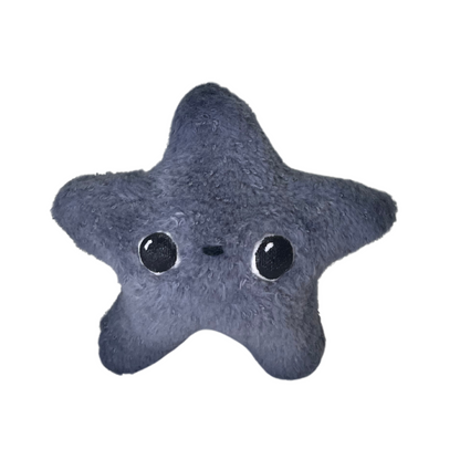 twinkling tiny gray star plushie