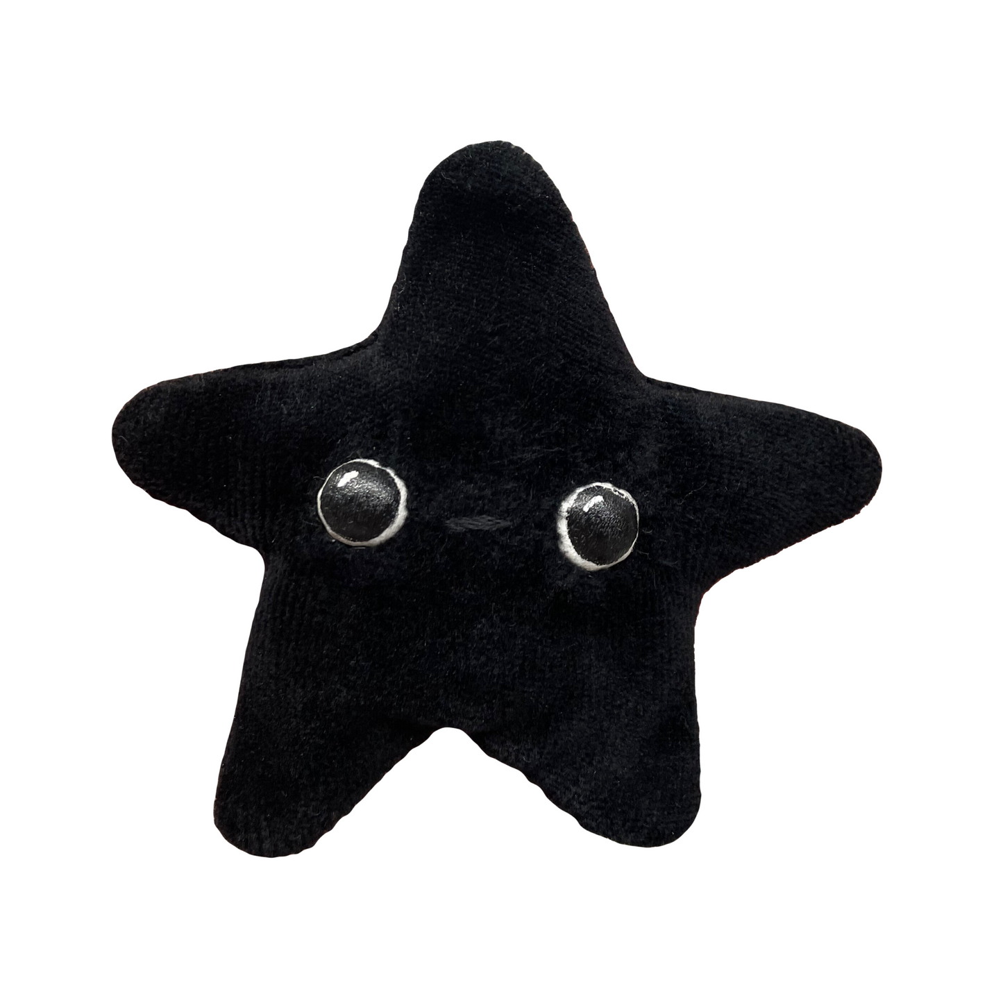 sparkling small black star plushie