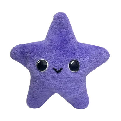 sparkling small lavender star plushie