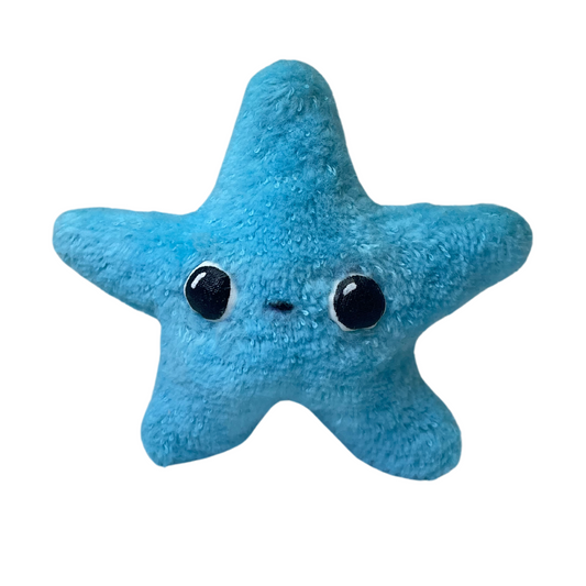 luminescent little ice blue star plushie