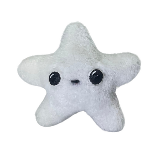 twinkling tiny white star plushie