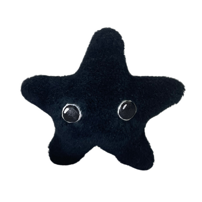 luminescent little black star plushie