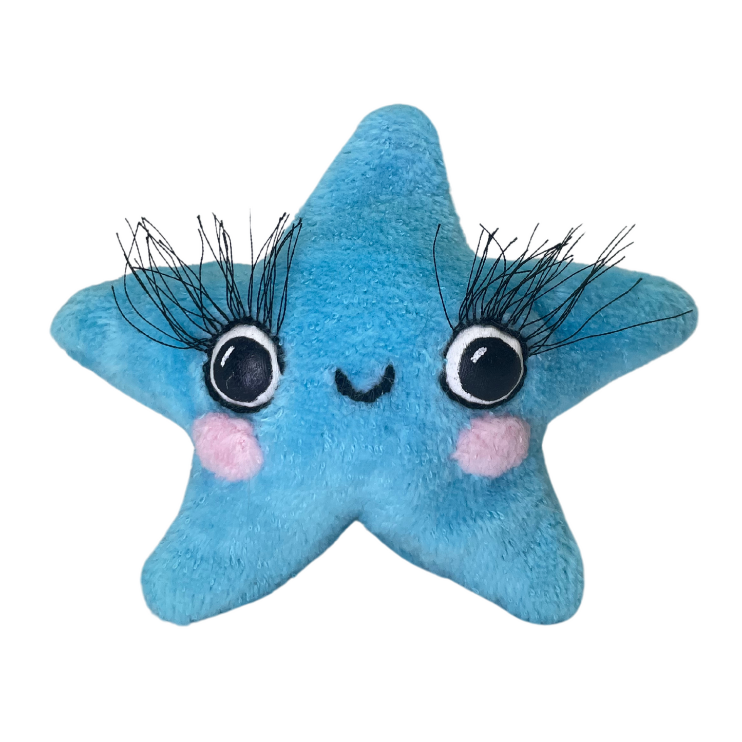 sparkling small ice blue star plushie