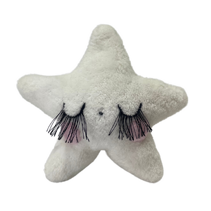 sparkling small white star plushie