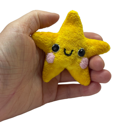 sparkling small yellow star plushie