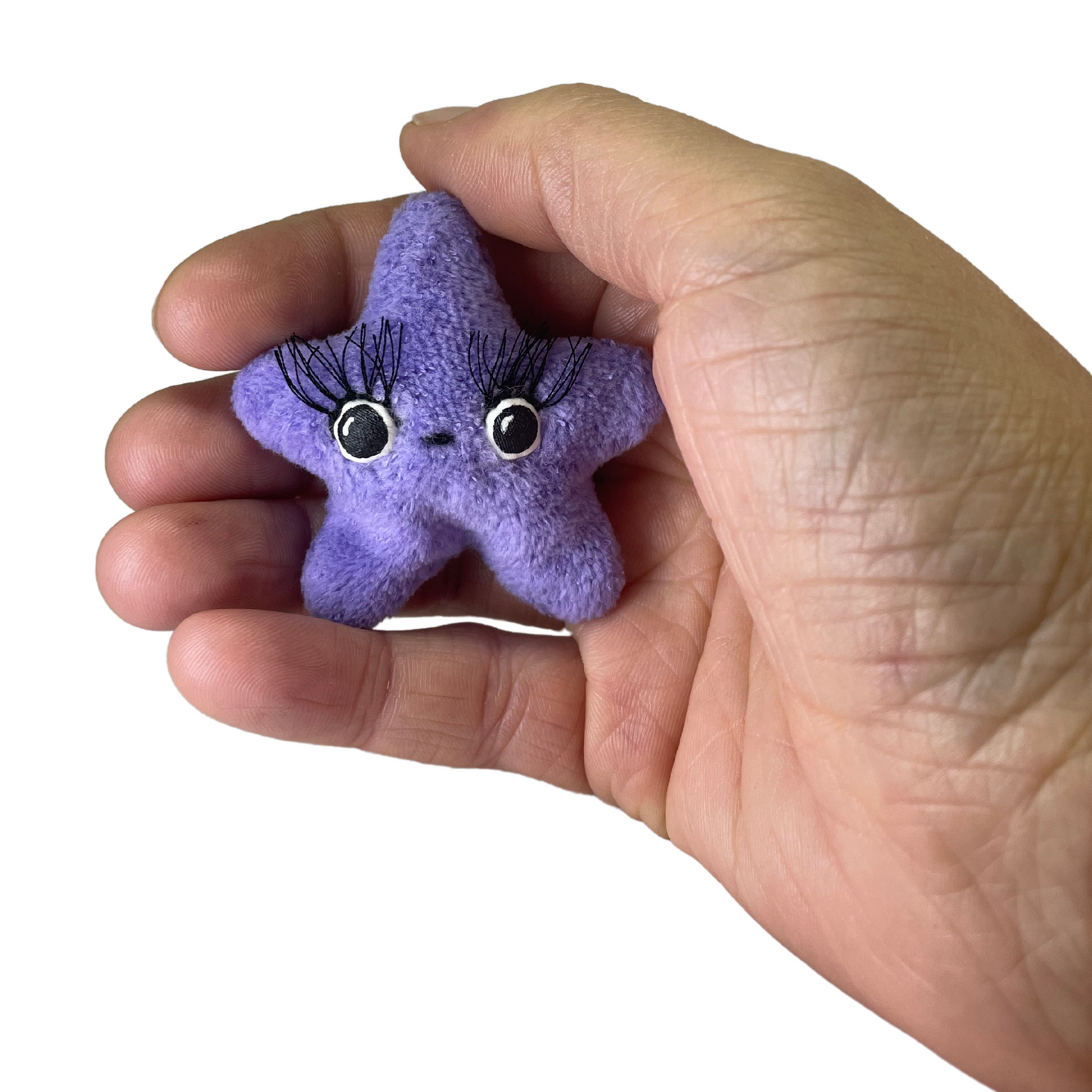 twinkling tiny lavender star plushie