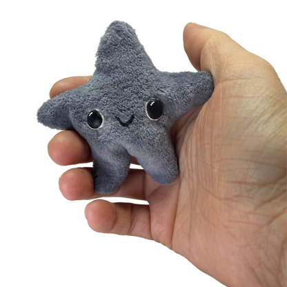 sparkling small gray star plushie