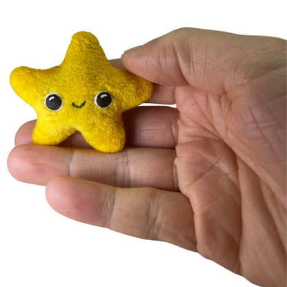 twinkling tiny yellow star plushie