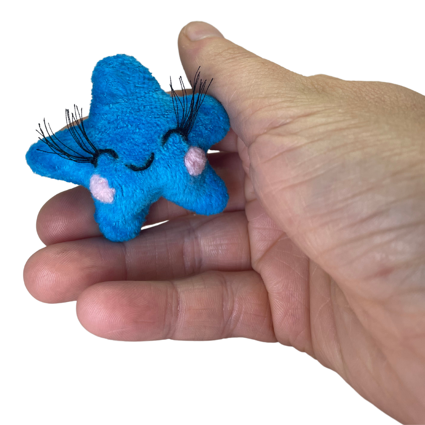 twinkling tiny turquoise star plushie