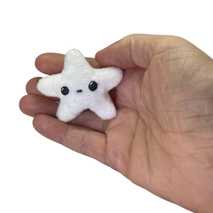 twinkling tiny white star plushie