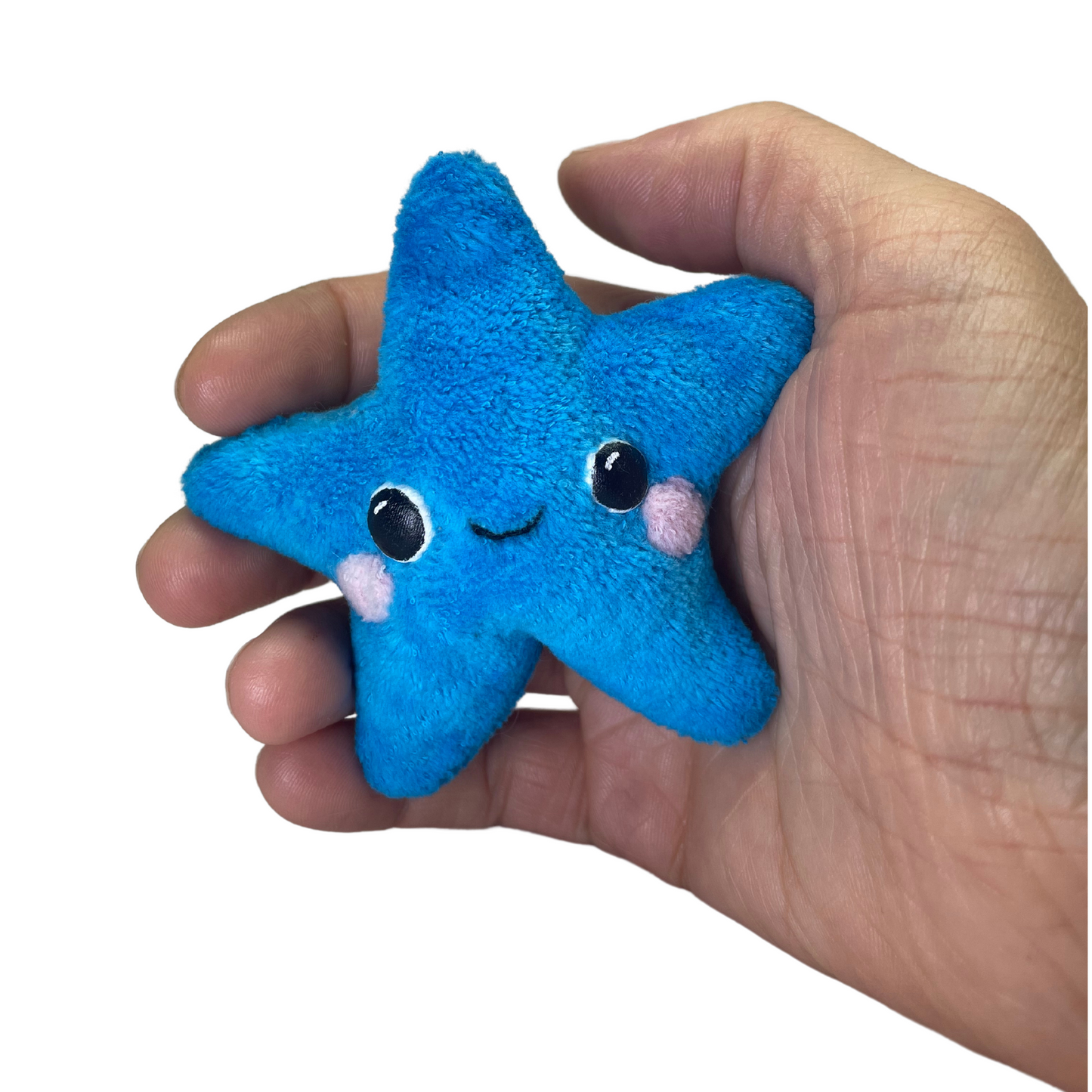 sparkling small turquoise star plushie