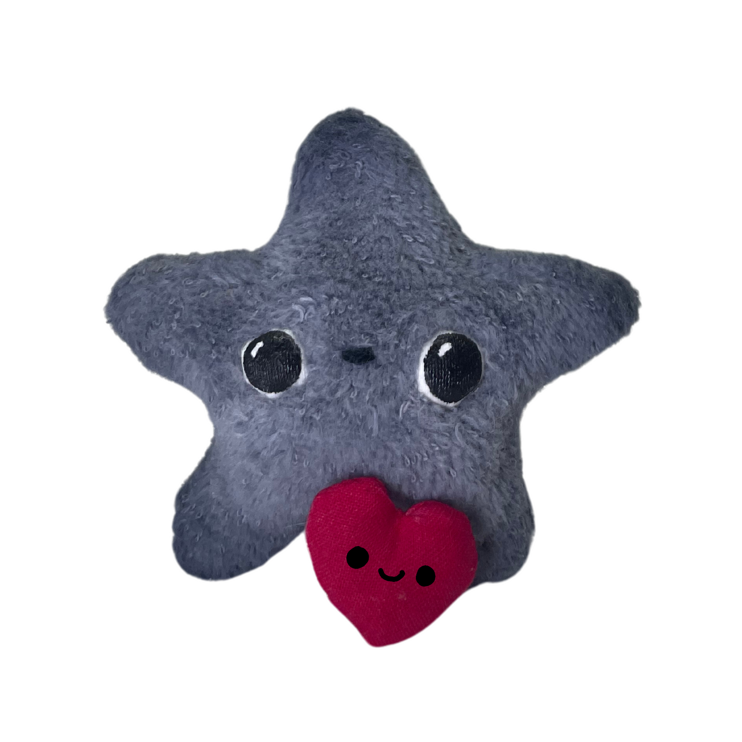 twinkling tiny gray star plushie