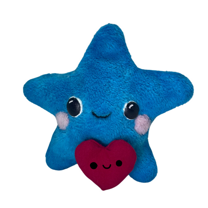 sparkling small turquoise star plushie