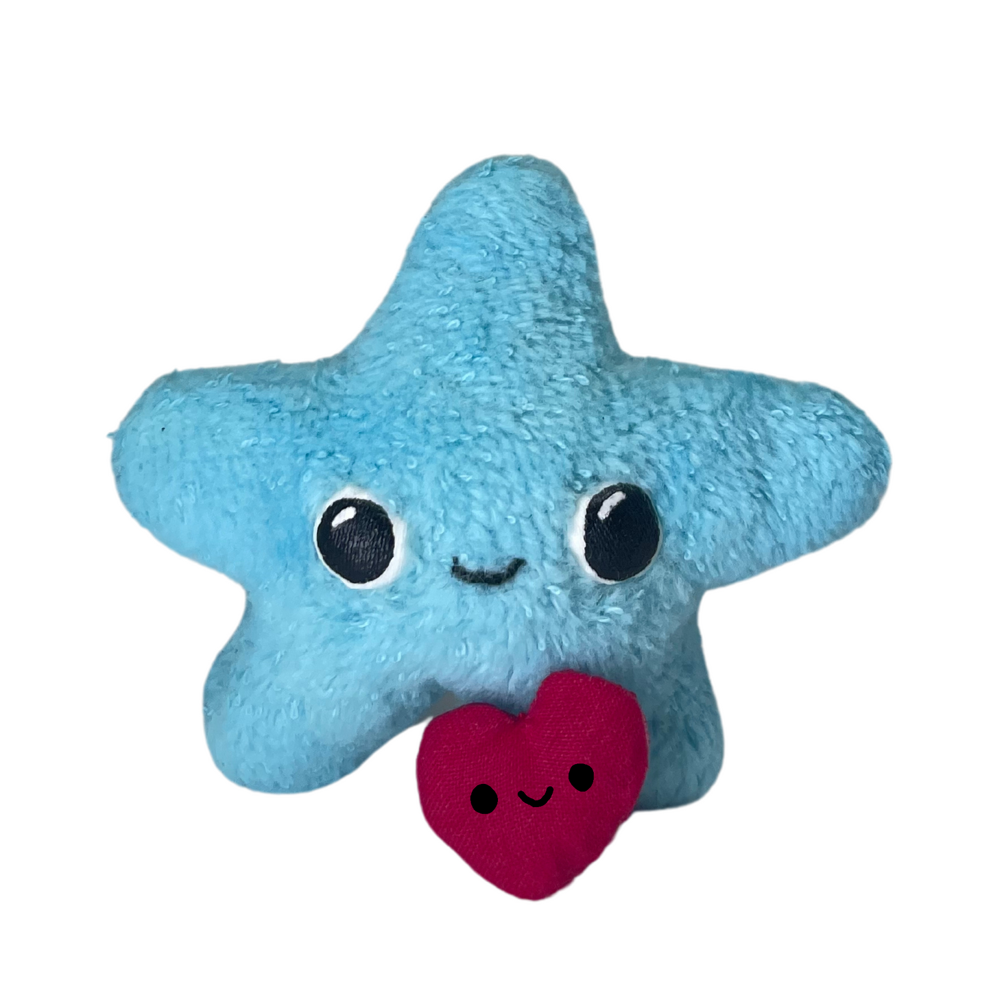 twinkling tiny ice blue star plushie