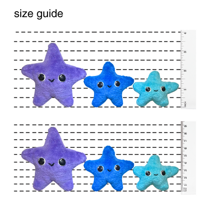 sparkling small turquoise star plushie