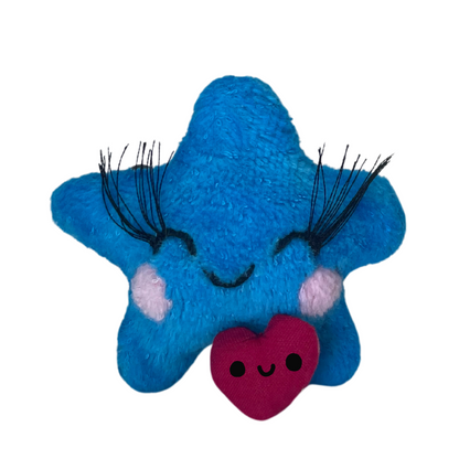 twinkling tiny turquoise star plushie