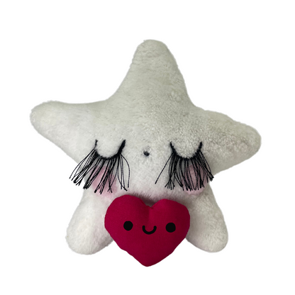 sparkling small white star plushie