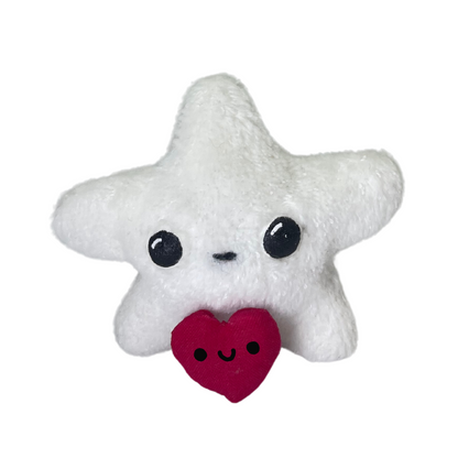 twinkling tiny white star plushie